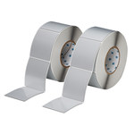 image of Brady THTEP-178-593-.5SL Die-Cut Printer Label Roll - 3 in x 3 1/2 in - Polyester - Silver - B-593 - 89587