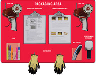 image of ACCUFORM AlumaLite Red/Black Packaging Area Board Kit - 36 in Width x 24 in Length - ACCUFORM PSB718RDBK