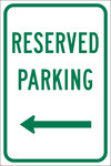 image of Brady B-959 Aluminum Rectangle White Parking Restriction, Permission & Information Sign - 12 in Width x 18 in Height - Reflective - 115546