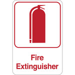 Shipping Supply Plastic Red/White Fire Safety Sign x 1/8 in Thickness