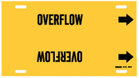 image of Brady 4104-H Strap-On Pipe Marker, 10 in to 15 in - Other Liquid - Plastic - Black on Yellow - B-915 - 44848