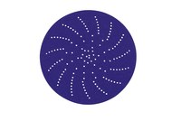 image of 3M Hookit 735U Coated Ceramic Purple Hook & Loop Disc - Paper Backing - C Weight - P220 Grit - Very Fine - 6 in Diameter - 20918