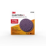image of 3M Cubitron II Hookit 775L Ceramic Purple Hook & Loop Disc - Film Backing - 3 mil Weight - 80+ to 220+ Grit - 5 in Diameter - 87338