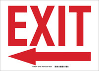 image of Brady Prinzing B-401 High Impact Polystyrene Rectangle White Exit Sign - 14 in Width x 10 in Height - SP405E
