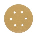 image of 3M Hookit 236U Coated A/O Aluminum Oxide AO Yellow Hook & Loop Disc - Paper Backing - C Weight - P180 Grit - Very Fine - 6 in Diameter - 87144