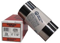 image of Precision Brand 302 Full Hard Stainless Steel Shim Stock - 6 in Width x 50 in Length x 0.0005 in Thick - 22LX - 22110