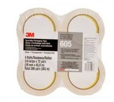 3M Scotch 605 Clear Standard Packaging Tape - 3/4 in Width, 72 yd Length x 2.5 mil Thick - 74907 main image