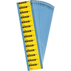 Brady 149348 Inspection & Calibration Labels, 1.5 in x 0.625 in, Cloth, Black on Yellow, B-500 ...