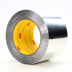 3M 425 Aluminum Foil Tape LT80 Silver, 2 in x 60 yd 4.6 mil, 24 Rolls per Case Bulk