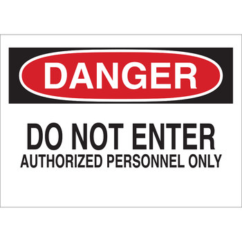 Picture of Brady B-401 High Impact Polystyrene Rectangle White English Restricted Area Sign part number 22082 (Main product image)