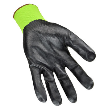 Valeo V800 Green/Black Large Nylon Work Gloves - Nitrile Coating - VI9583LG