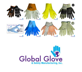 Picture of Global Glove Big Ole 3200 Gray Small Split Kevlar/Leather Full Fingered Work Gloves (Main product image)