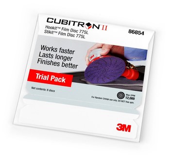 3M Cubitron II Hookit Stikit 775L Ceramic Disc Trial Pack - Film Backing - 180+, 220+ Grit - 5 in Diameter - 87145