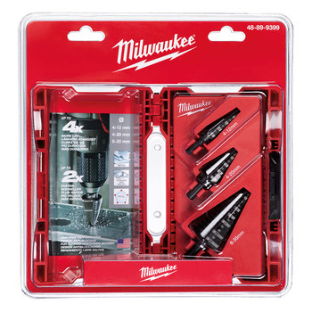 Milwaukee Step Drill Bit Set 48-89-9399 - High Speed Steel