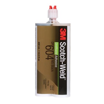 3M Scotch-Weld 7100069452 Two-Part Base & Accelerator (B/A) Black Urethane Adhesive - Paste 400 ml Dual Cartridge - 98301