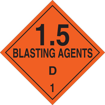 Picture of Brady B-120 Fiberglass Reinforced Polyester Square Orange English Truck Placards Sign part number 63368 (Main product image)