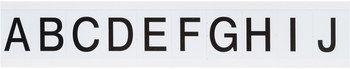 Picture of Brady 97 Series Black on White Indoor / Outdoor Vinyl 97 Series 9713-LTR KIT Letters Label Kit (Main product image)