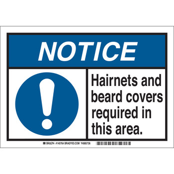 Picture of Brady B-869 Polypropylene Rectangle White English Safety Awareness Label part number 145764 (Main product image)