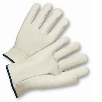 Picture of West Chester 990I White Small Grain Cowhide Leather Driver's Gloves (Main product image)