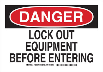 Picture of Brady Indoor/Outdoor Polyester Lockout Sign (Main product image)