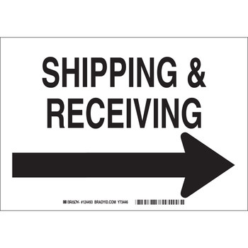 Picture of Brady B-401 High Impact Polystyrene Rectangle White English Traffic Control Sign part number 124492 (Main product image)