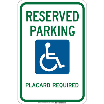 Picture of Brady B-555 Aluminum Rectangle White English Parking Restriction, Permission & Information Sign part number 127464 (Main product image)