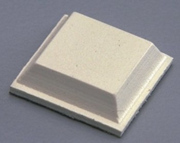 3M Bumpon SJ5008 White Bumper/Spacer Pad - Square Shaped Bumper - 0.5 in Width - 0.12 in Height - 67376