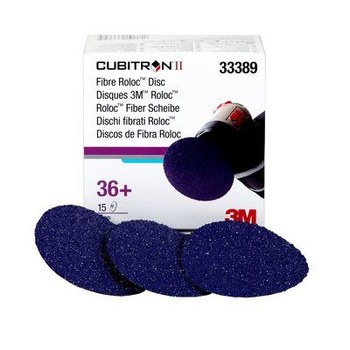 3M Cubitron II Roloc Quick Change Fibre Disc 33389 - 3 in - Ceramic Precision-Shaped Grain - 36+