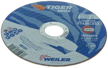 Weiler Tiger Inox Cutting Wheel 58101 - 5 in - INOX - 60 - S
