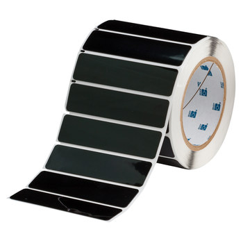 Picture of Brady Black Polyester Thermal Transfer THTEP174-593-.25BK Die-Cut Thermal Transfer Printer Label Roll (Main product image)