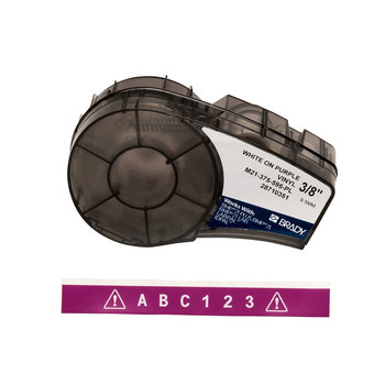 Picture of Brady White on Purple Abrasion-Resistant, Chemical-Resistant, Humidity-Resistant, UV-Resistant, Weather-Resistant 2 M21-375-595-PL All-Weather Printer Ribbon (Main product image)