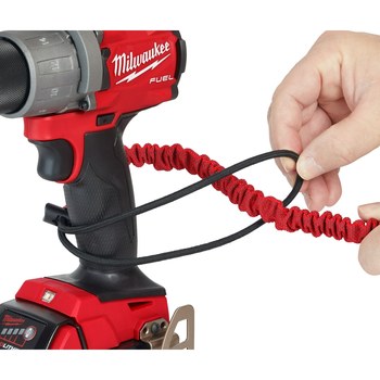 Milwaukee Locking Tool Lanyard 48-22-8810, 0.7 in x 36.25 in, Nylon/Rubber, Red - 50562
