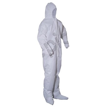 Picture of Epic White 3XL Non-Woven Fabric Cleanroom Coveralls (Main product image)