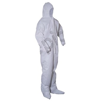 Picture of Epic White Small Non-Woven Fabric Cleanroom Coveralls (Main product image)