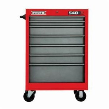 Proto 27 in Roller Cabinet J542742-7SG, 7 Drawer, Safety Red/Gray