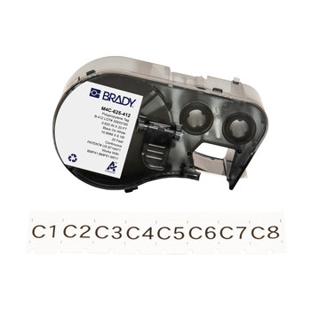 Picture of Brady Black on White Polypropylene Thermal Transfer M4C-625-412 High Tensile Inserts/Tags (Main product image)