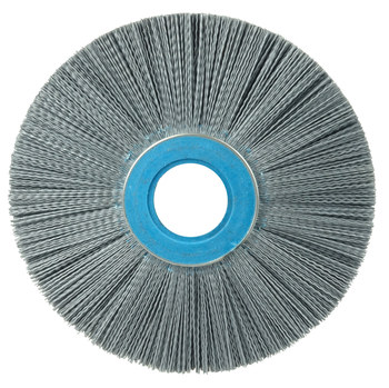 Weiler Nylox 83310 Wheel Brush - 10 in Dia - Crimped Nylon Bristle