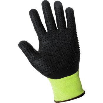 Global Glove Samurai Glove Tuffalene CR18NFT-RD Yellow/Green Medium Cut-Resistant Gloves - ANSI A2 Cut Resistance - Nitrile Palm & Fingers Coating