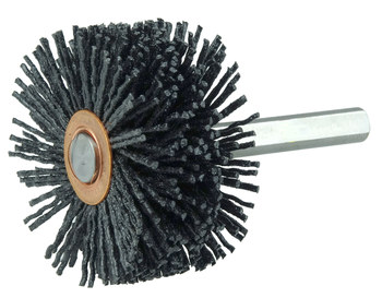 Weiler Bore-Rx 17217 Wheel Brush - 2-1/2 in Dia - Crimped Round Nylon Bristle