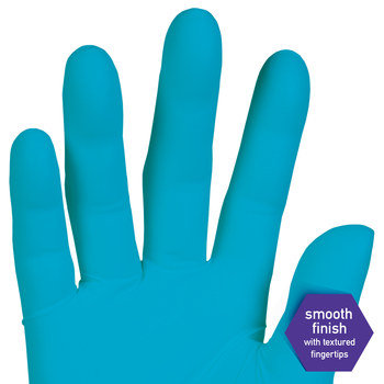 Kimtech Blue Small Powder Free Disposable Gloves - Medical Exam Grade - 9 in Length - Smooth Finish - 50576