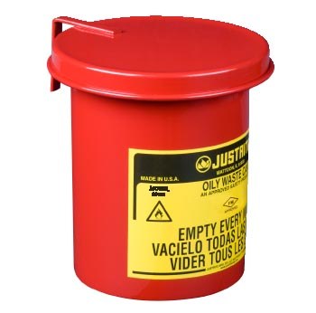 Picture of Justrite Soundgard Red Steel Leak-Proof 0.45 gal Safety Can (Main product image)