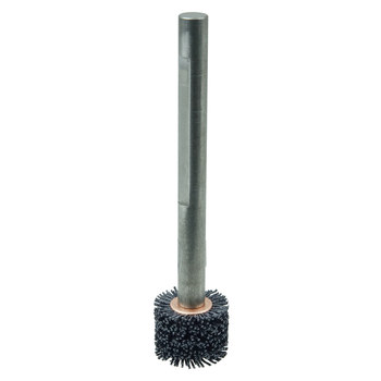 Weiler Bore-Rx 17208 Wheel Brush - 1 in Dia - Crimped Round Nylon Bristle