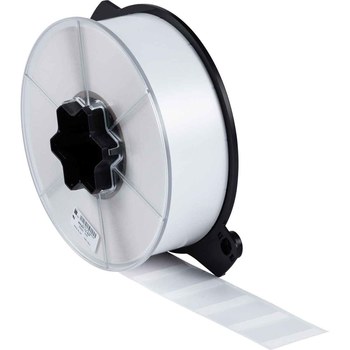 Picture of Brady White Self-Extinguishing, Self-Laminating Vinyl Thermal Transfer WRAP-12-427 Die-Cut Thermal Transfer Printer Label Roll (Main product image)