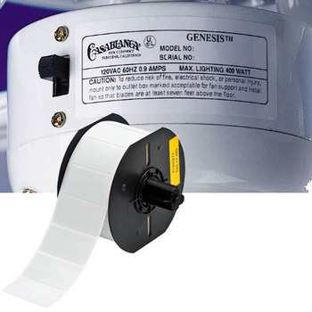 Picture of Brady Silver Polyester Thermal Transfer B33-19-486 Die-Cut Thermal Transfer Printer Label Roll (Main product image)