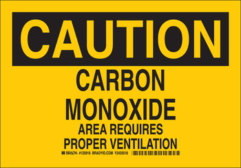 Picture of Brady B-401 Polystyrene Rectangle Yellow English Chemical Warning Sign part number 125917 (Main product image)
