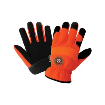 Global Glove Hot Rod HR3222INT Orange XL Synthetic Spandex/Synthetic Leather Mechanic's Gloves - Wing Thumb - HR3222INT/XL