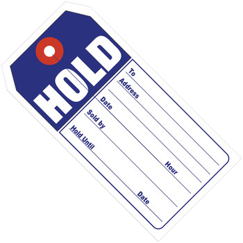 Picture of Shipping Supply Blue/White 13 Point Cardstock 12739 Retail Tags (Main product image)