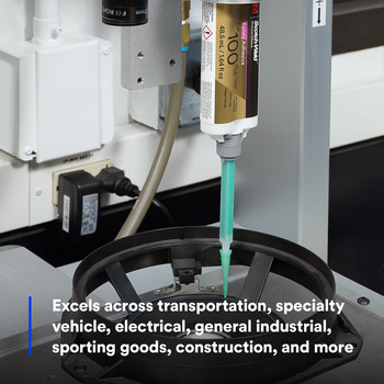 3M Scotch-Weld DP100 Plus Clear Two-Part Epoxy Adhesive - Base & Accelerator (B/A) - 48.5 ml Dual Cartridge - 08976