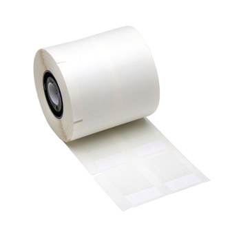 Picture of Brady White Self-Extinguishing, Self-Laminating Vinyl Thermal Transfer 52153 Die-Cut Thermal Transfer Printer Label Roll (Main product image)