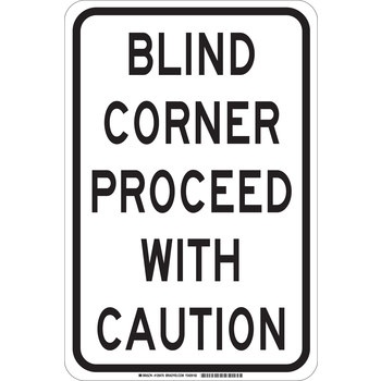 Picture of Brady B-555 Aluminum Rectangle White English Stop Signs, Traffic Control Signs & Banners Sign part number 129468 (Main product image)